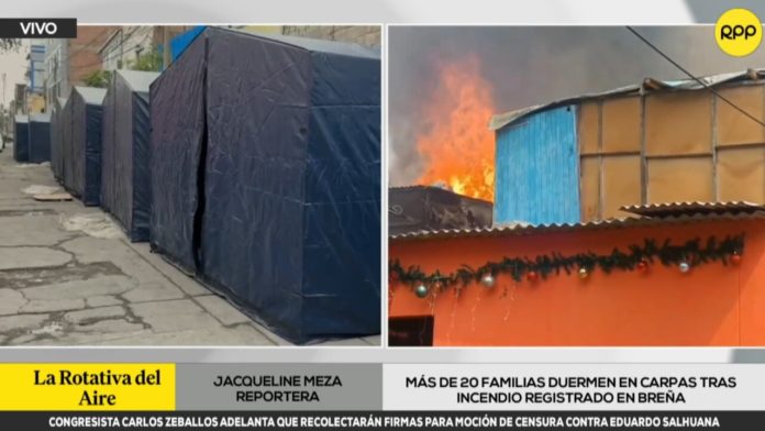 Más de veinte familias pasaron la noche en la calle tras incendio Más de veinte familias pasaron la noche en la calle tras incendio