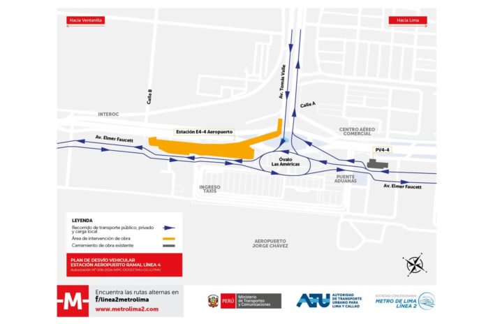 Nuevo plan de desvío vehicular por obras del Metro de Lima entrará en vigor el 19 de enero Nuevo plan de desvío vehicular por obras del Metro de Lima entrará en vigor el 19 de enero