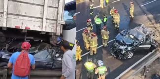 Cinco heridos en choque múltiple