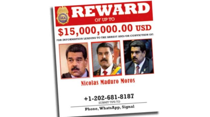 Estados Unidos incrementa a $25 millones la recompensa por Maduro Estados Unidos incrementa a $25 millones la recompensa por Maduro