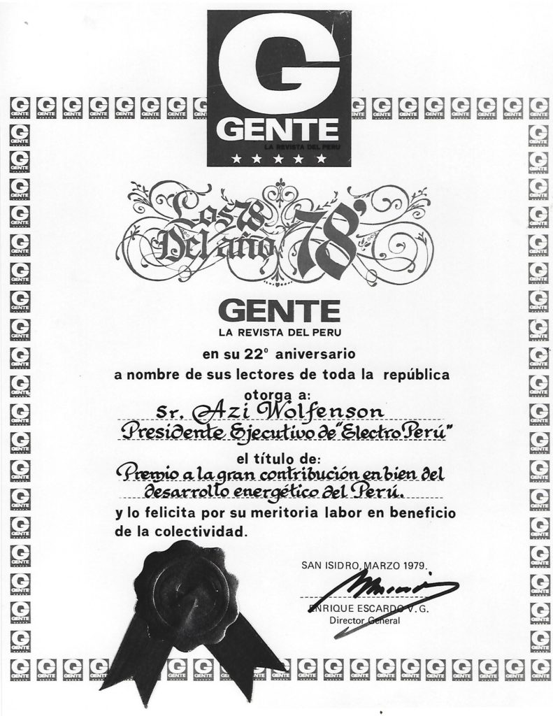 Revista Gente A la gran contribucion del desarrollo energeetico del Peru