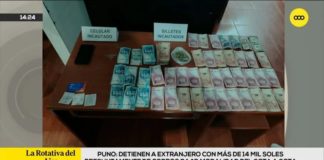 Detienen a extranjero con más de catorce mil soles Detienen a extranjero con más de catorce mil soles