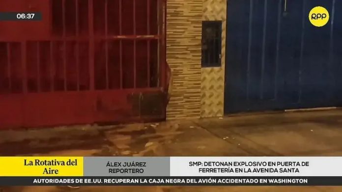 SMP: Extorsionadores detonaron explosivo en una ferretería SMP: Extorsionadores detonaron explosivo en una ferretería
