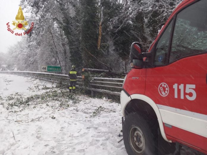 Fuertes nevadas, viento y caos en el sur de Italia Fuertes nevadas, viento y caos en el sur de Italia