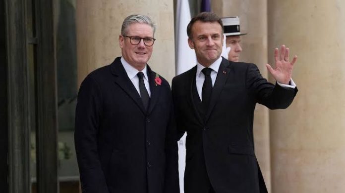 Keir Starmer y Emmanuel Macron