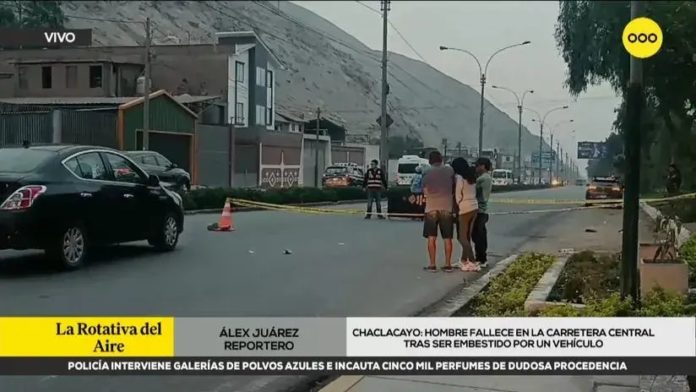 Chaclacayo: Hombre fue embestido por un vehículo