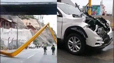 Conductor salvó de morir tras caída de metálica en su camioneta Conductor salvó de morir tras caída de metálica en su camioneta