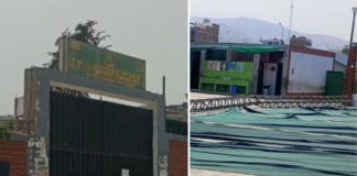 SJL: Columnas que sostenian toldo de colegio se cayeron