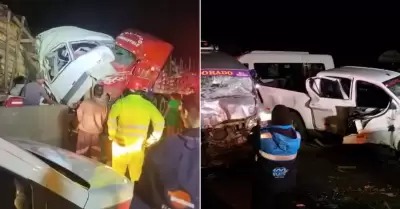 Reportan tres fallecidos tras triple choque en Chancay Reportan tres fallecidos tras triple choque en Chancay