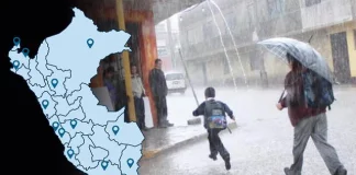 Senamhi emite alerta naranja por lluvias de moderada intensidad