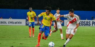 Perú perdió ante Colombia en Sudamericano Sub17