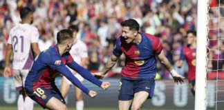 Barcelona goleó y es único puntero de La Liga