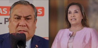 Gustavo Adrianzén y Dina Boluarte