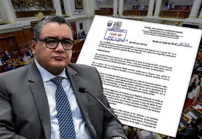 Presentan censura contra Juan José Santiváñez Presentan censura contra Juan José Santiváñez