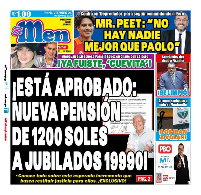 Portada Diario El Men (21/02/2025)