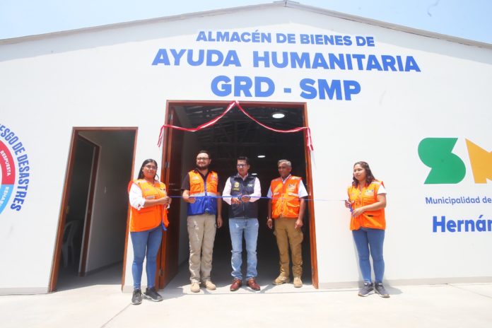 Al servicio de la comunidad: Alcalde Hernán Sifuentes inauguró primer almacén de ayuda humanitaria en SMP