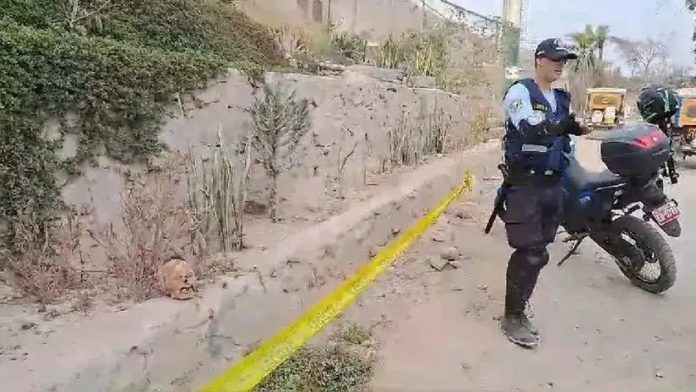 Vecinos hallan restos óseos a espaldas de un colegio de Huachipa