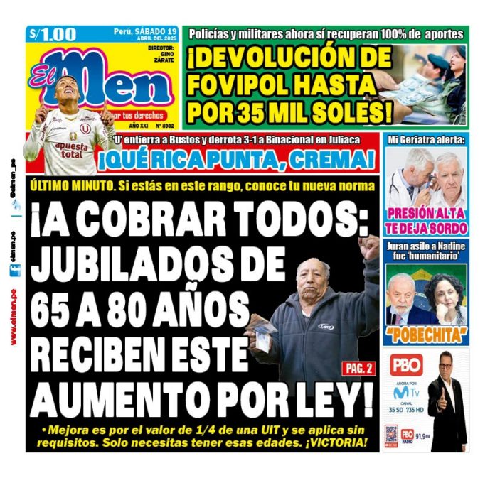 Portada Diario El Men (19/04/2025)