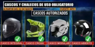 A usar casco y chaleco con placa desde mañana