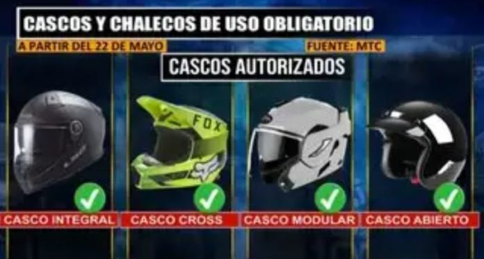 A usar casco y chaleco con placa desde mañana
