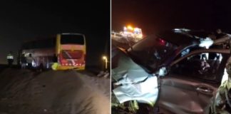 Choque múltiple deja 4 heridos en estado grave