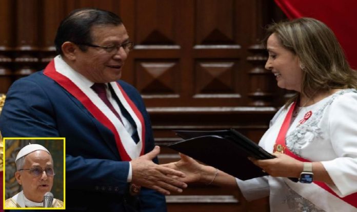 Congreso evaluará visita de Dina a León XIV