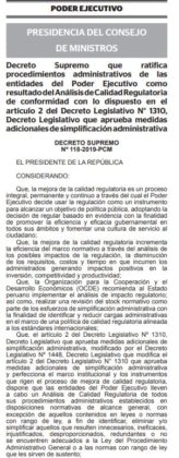 Decreto Supremo que elimina la Acreditación Aportes de Aportes.