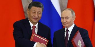 El líder chino, Xi Jinping, y el presidente ruso, Vladimir Putin