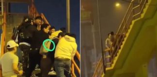 Lo arrojan desde puente peatonal de Los Olivos