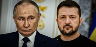 Vladimir Putin y Volodímir Zelenski