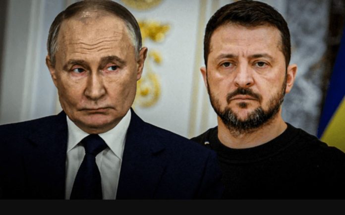 Vladimir Putin y Volodímir Zelenski