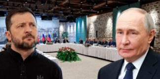 Volodímir Zelenski y Vladimir Putin