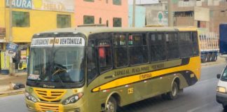 Bus de la empresa Tigrillo fue baleado en SJL Bus de la empresa Tigrillo fue baleado en SJL