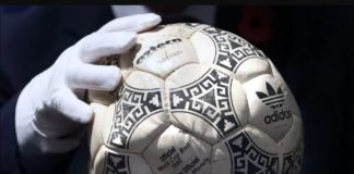Árbitro vendió pelota  de “la mano de dios”