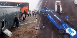 Bus vuelca y deja un muerto en Pasamayo