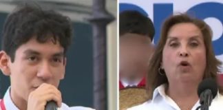 Colegial ‘pechó’ a Dina Boluarte