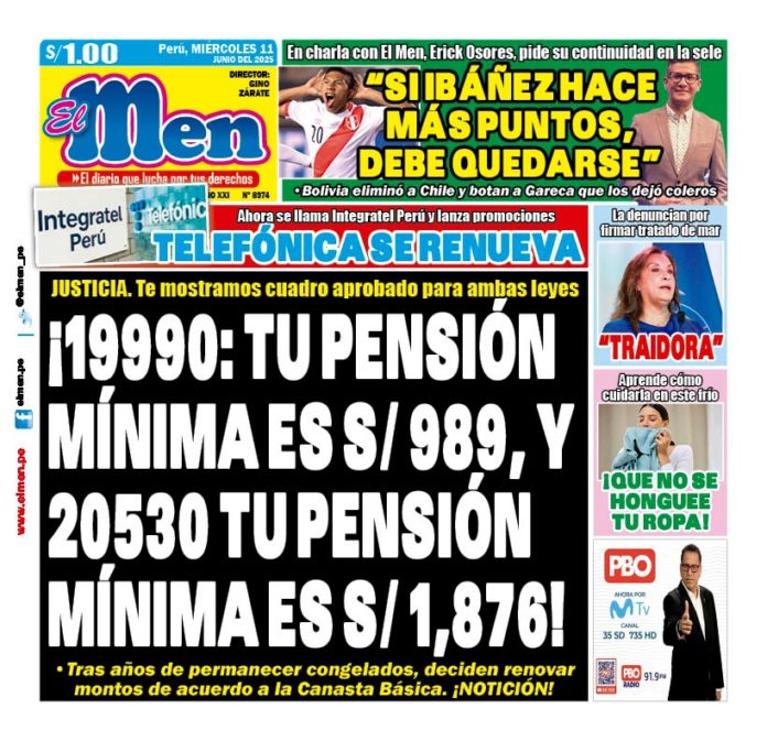 Portada Diario El Men (11/06/2025)