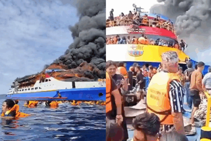 Barco se incendia y causa cinco muertos