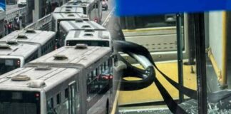 Metropolitanos varados por piedra