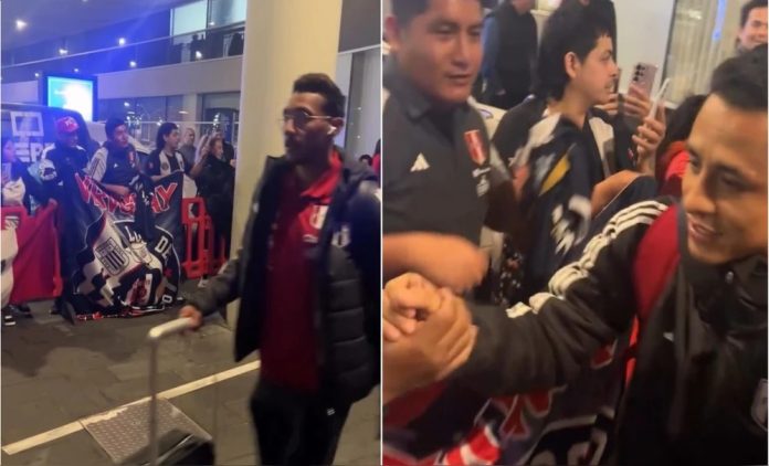 Hinchas recibieron a la Selección Peruana en Montevideo