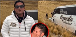 Bus de Christian Domínguez se despista en Pisco
