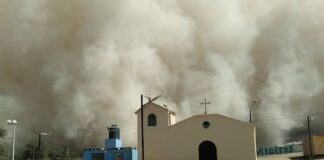 Tormenta de arena sorprendió a iqueños