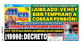 Portada Diario El Men (08/08/2025)