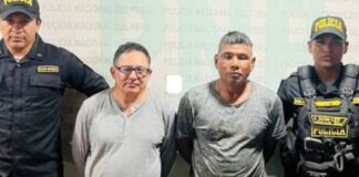 ciudadanos colombianos fueron detenidos cuando realizaban trabajos topográficos en el distrito de Santa Rosa, en Loreto