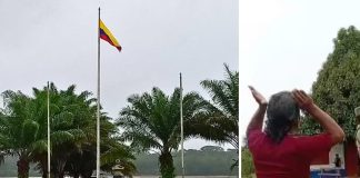 Otra bandera de Colombia apareció izada en Putumayo, Loreto