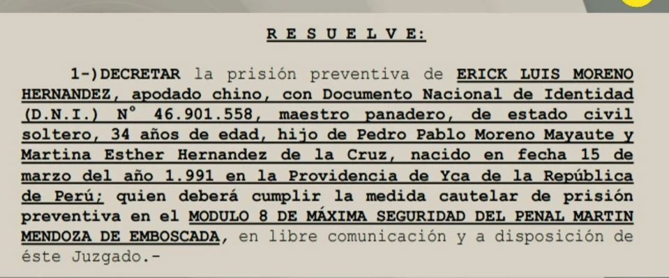Paraguay le clava prisión preventiva a Erick Moreno Hernández, conocido como ‘El Monstruo’