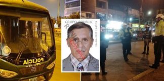 Bus de la policia arrolla a anciano en vía Metropolitano