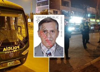 Bus de la policia arrolla a anciano en vía Metropolitano