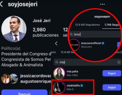 José Jerí seguía a Mía Khalifa