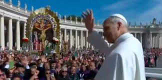 León XIV bendijo al Señor de los Milagros